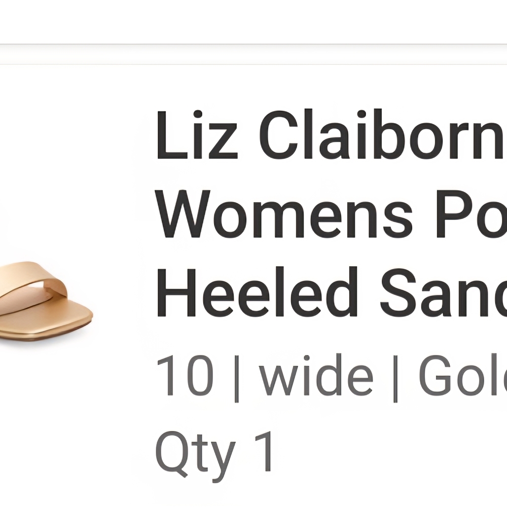 Liz Claiborne Metallic Gold Slide Sandals